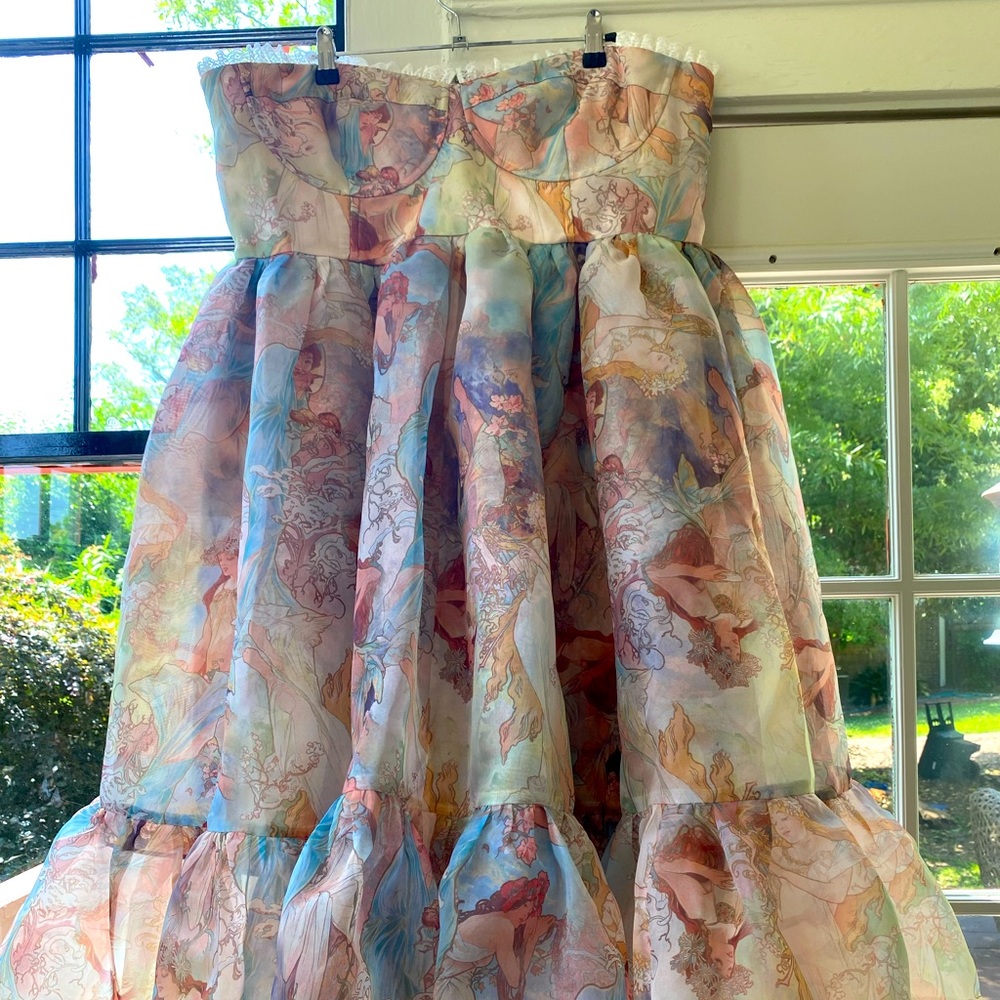 NWT!! Selkie Corset Puff MIDI Dress sold through Anthropologie.  Size 1X.
